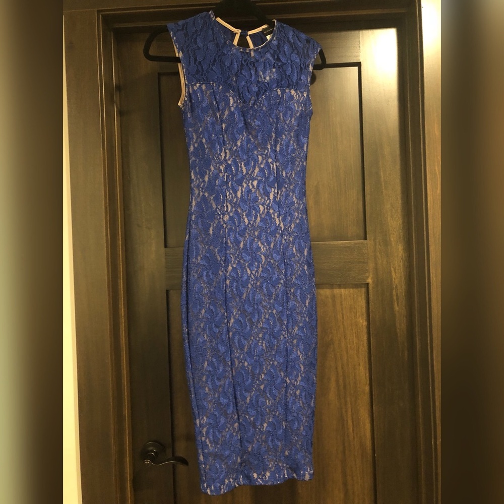 Blue lace dress